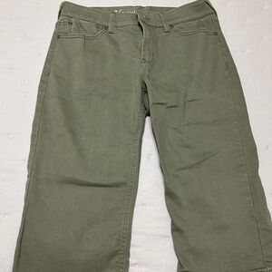 Natural Reflections Women's Cropped Jeans - Olive